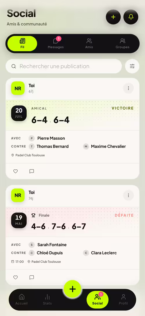 MyPadelAPP — Communauté