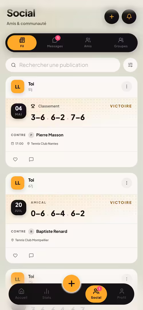 MyTennisAPP — Communauté
